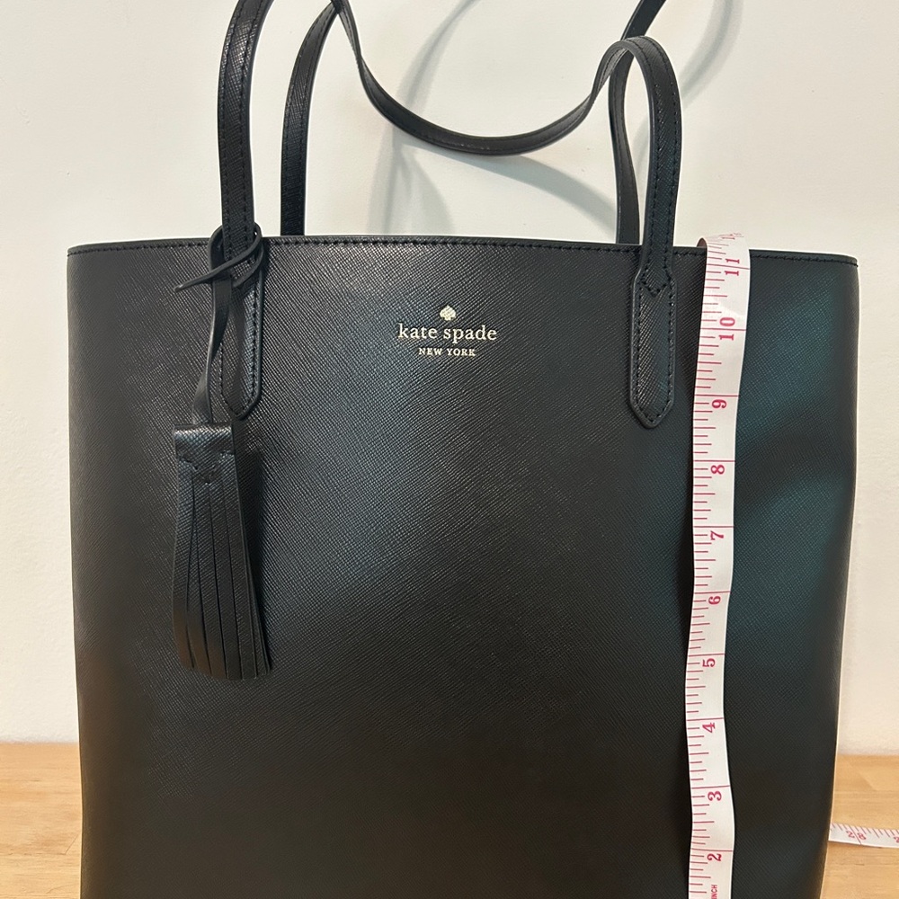 Kate Spade Black Tote Bag with Minimalist Design. Wallet included. - Picture 5 of 13